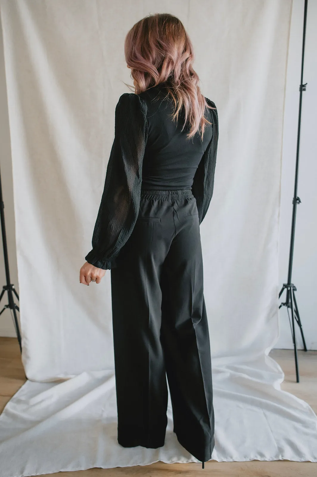 The Danta Button Trouser - Black - PLUS