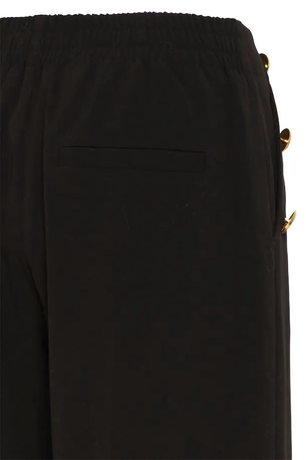 The Danta Button Trouser - Black - PLUS