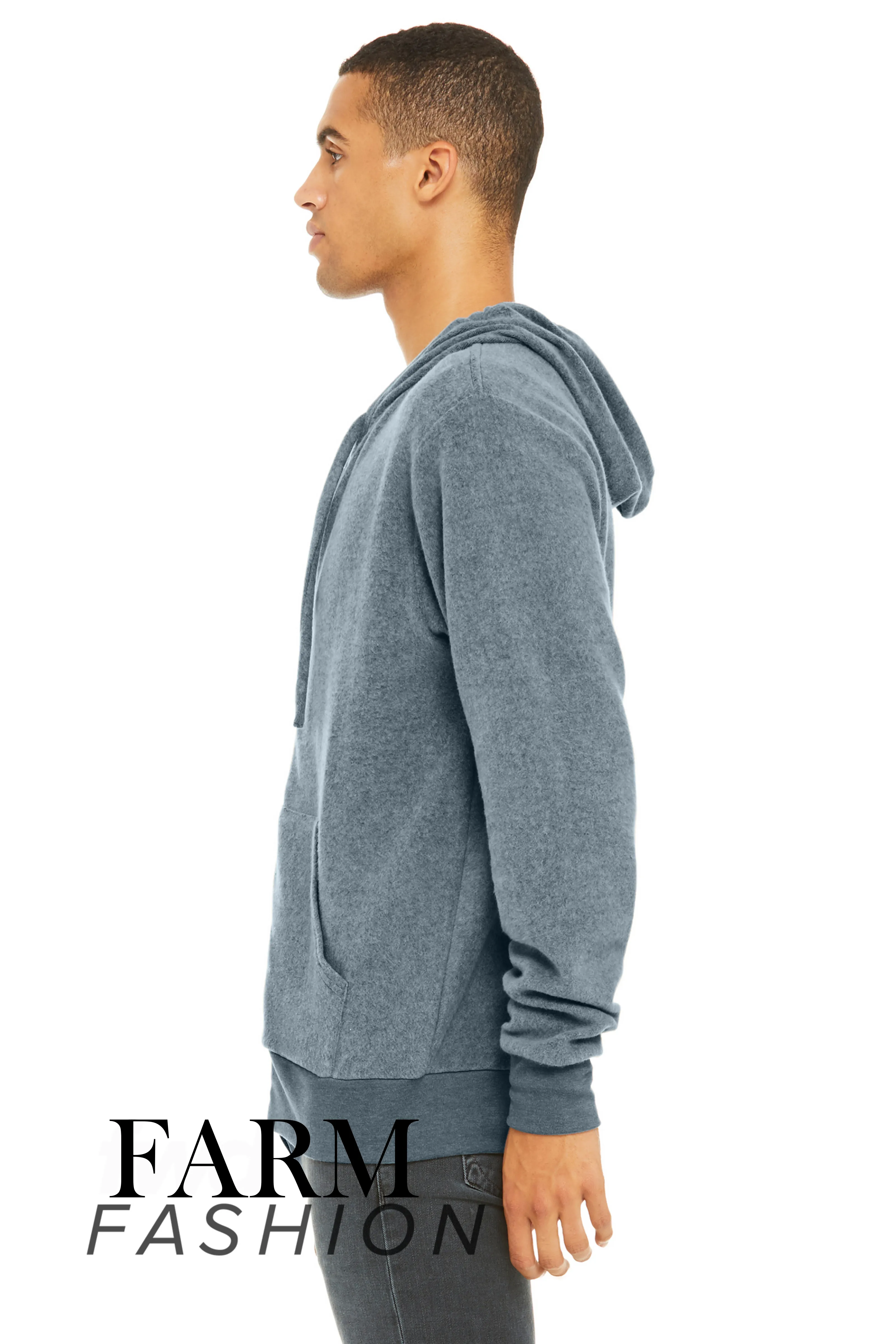 The Statement Sueded Fleece Full Zip Hoodie