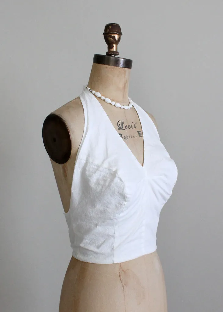 Vintage 1950s Pin up Halter Top