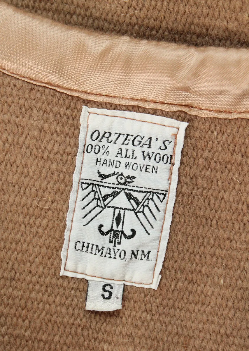 Vintage 1980s Tan Ortega  Chimayo Vest