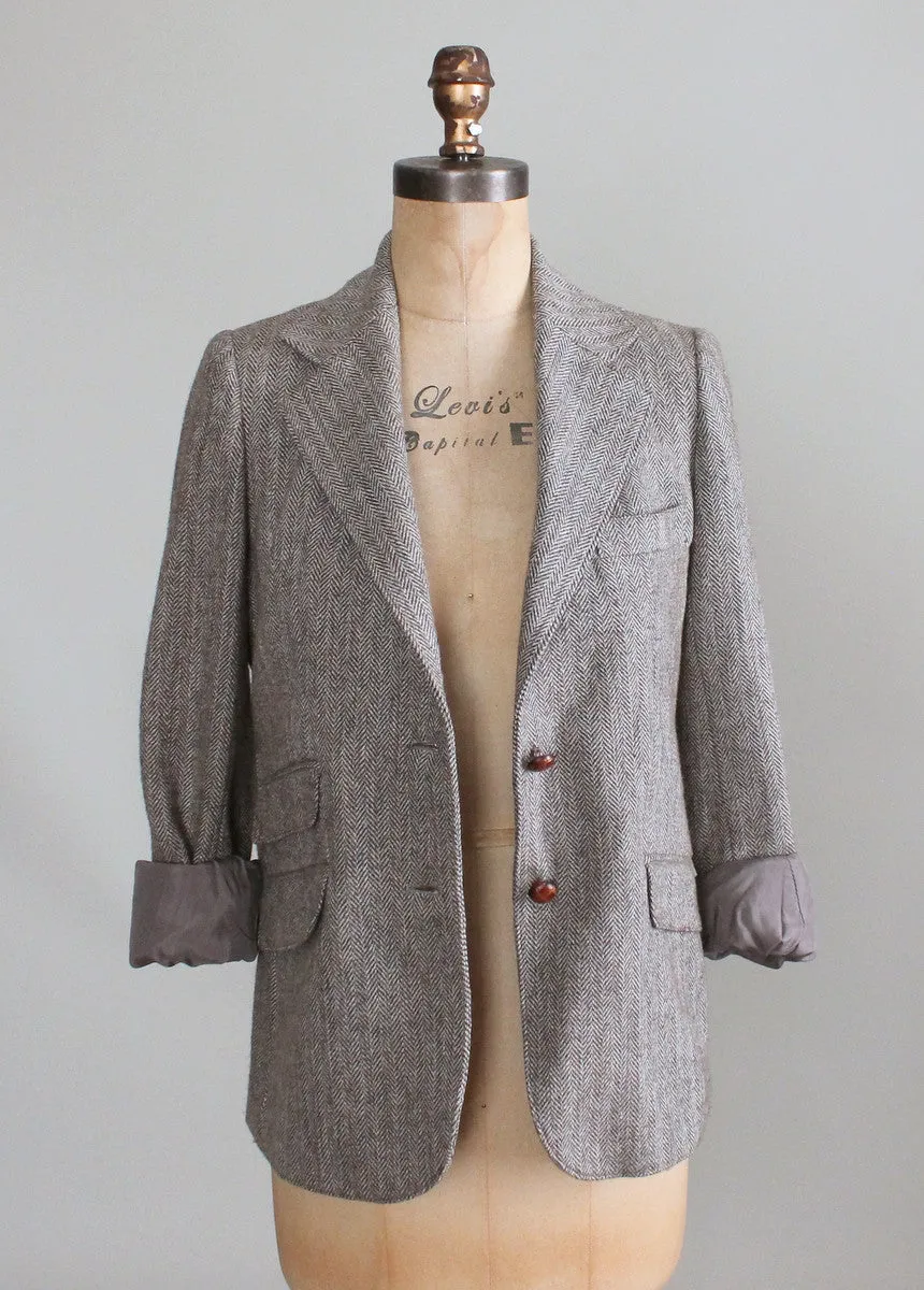 Vintage Londonderry Herringbone Tweed Jacket