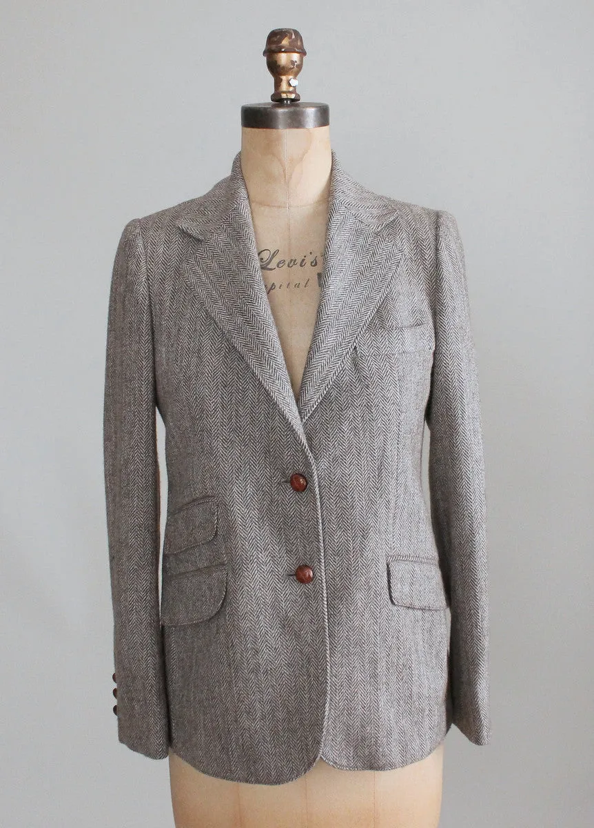 Vintage Londonderry Herringbone Tweed Jacket