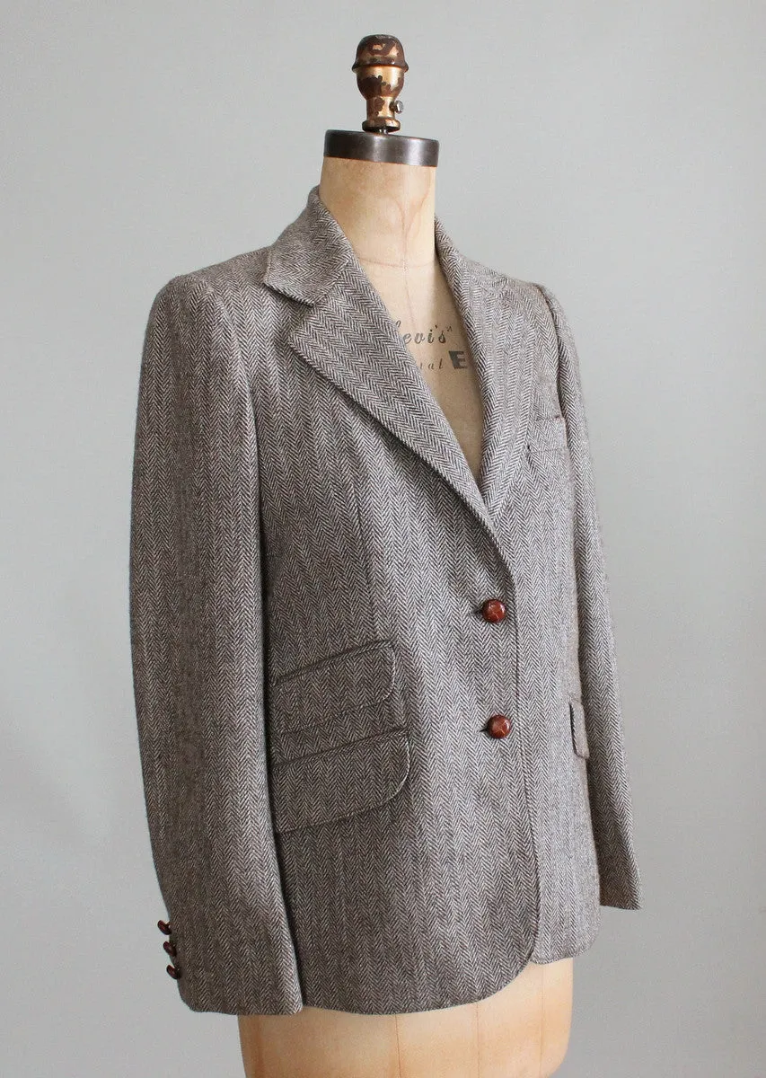 Vintage Londonderry Herringbone Tweed Jacket