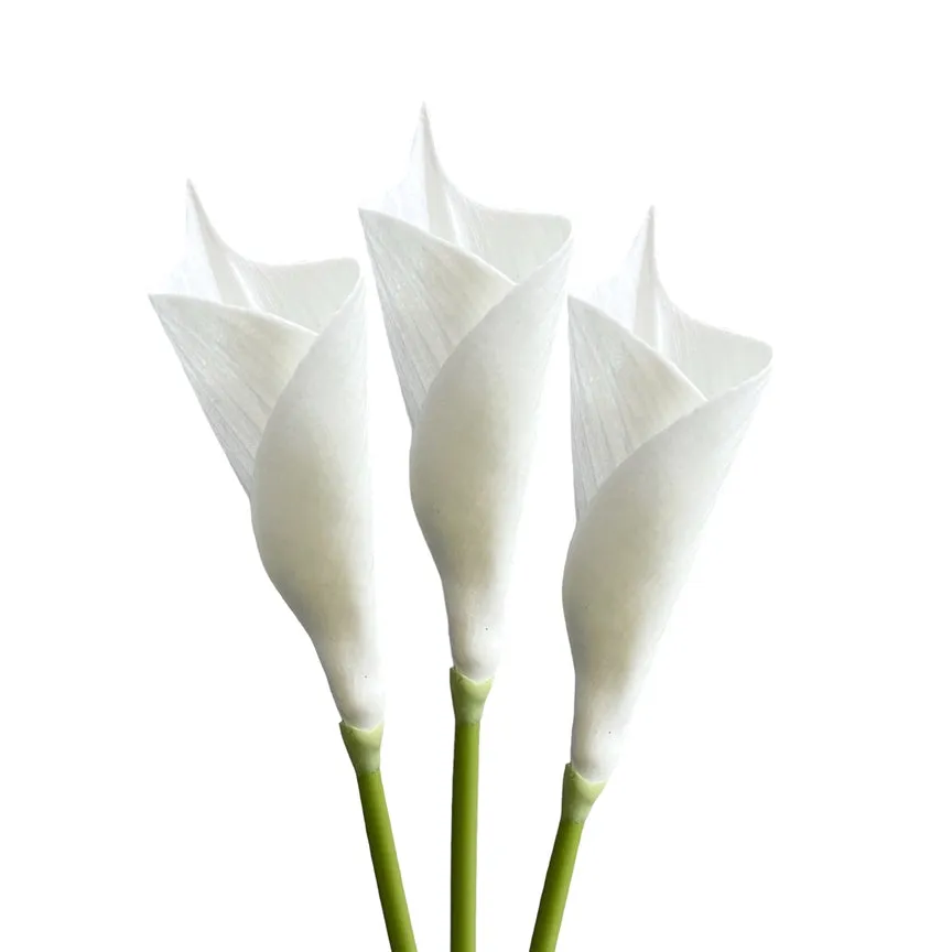 WHITE CALLA LILY STEM-SET OF 3