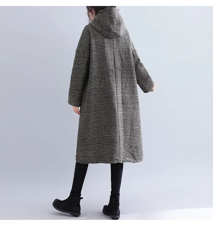 Women Plus Sizes Woolen Winter Coat