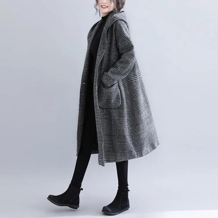 Women Plus Sizes Woolen Winter Coat