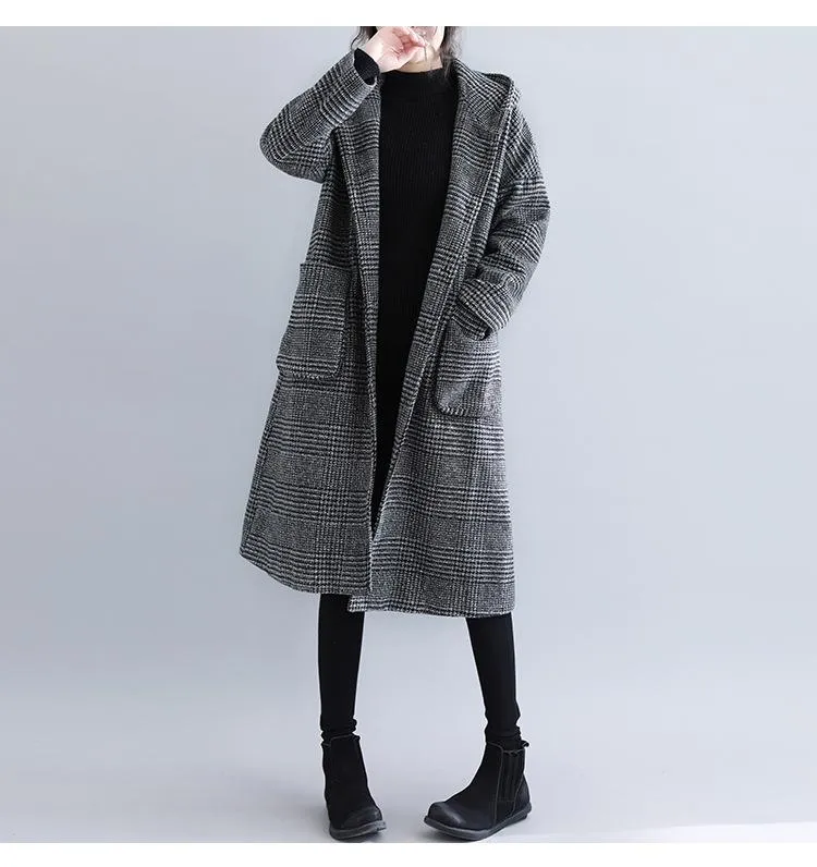 Women Plus Sizes Woolen Winter Coat