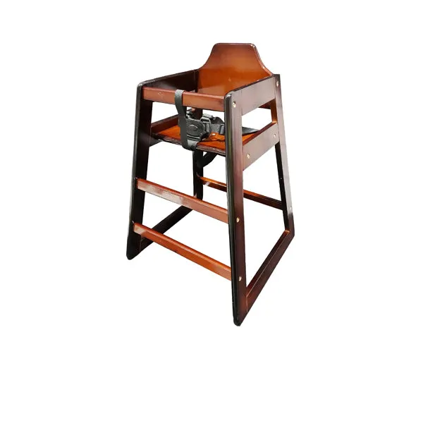 Wooden High Chair - Dark Wood