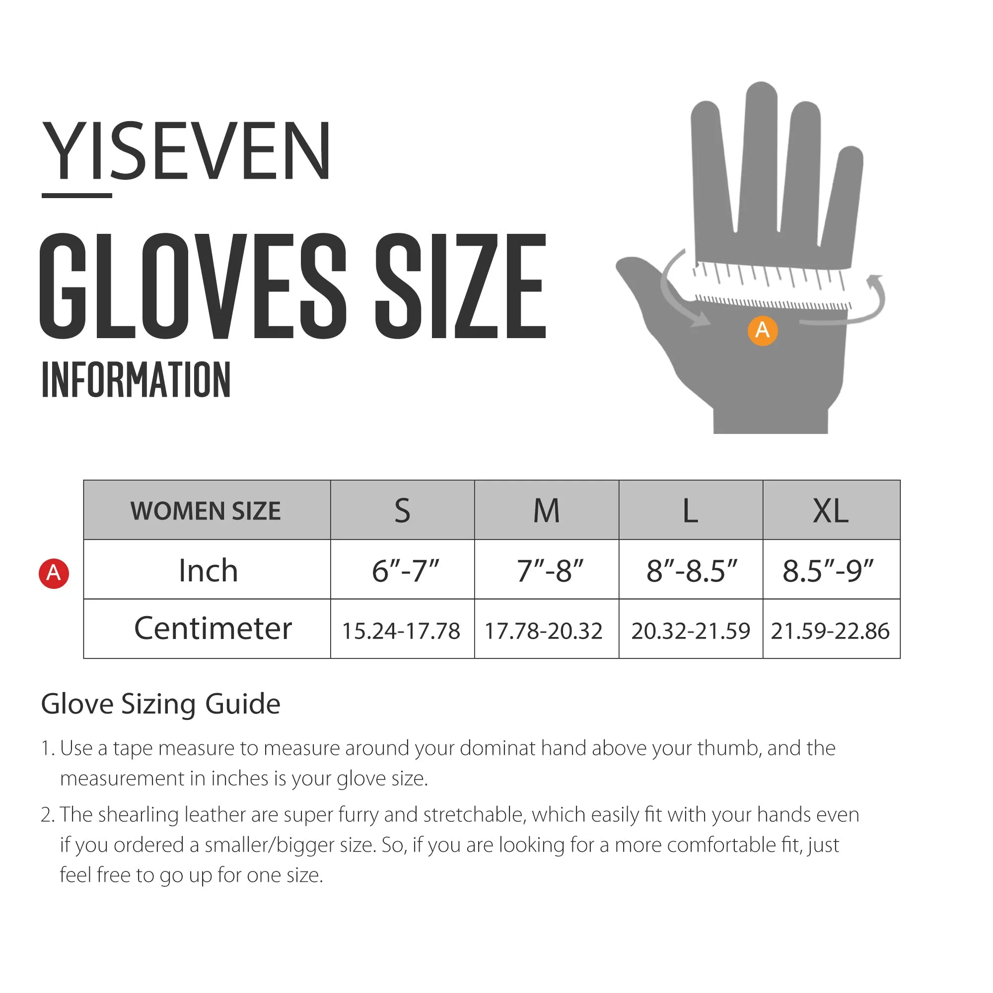 YISEVEN Women's  Winter Shearling Leather Gloves